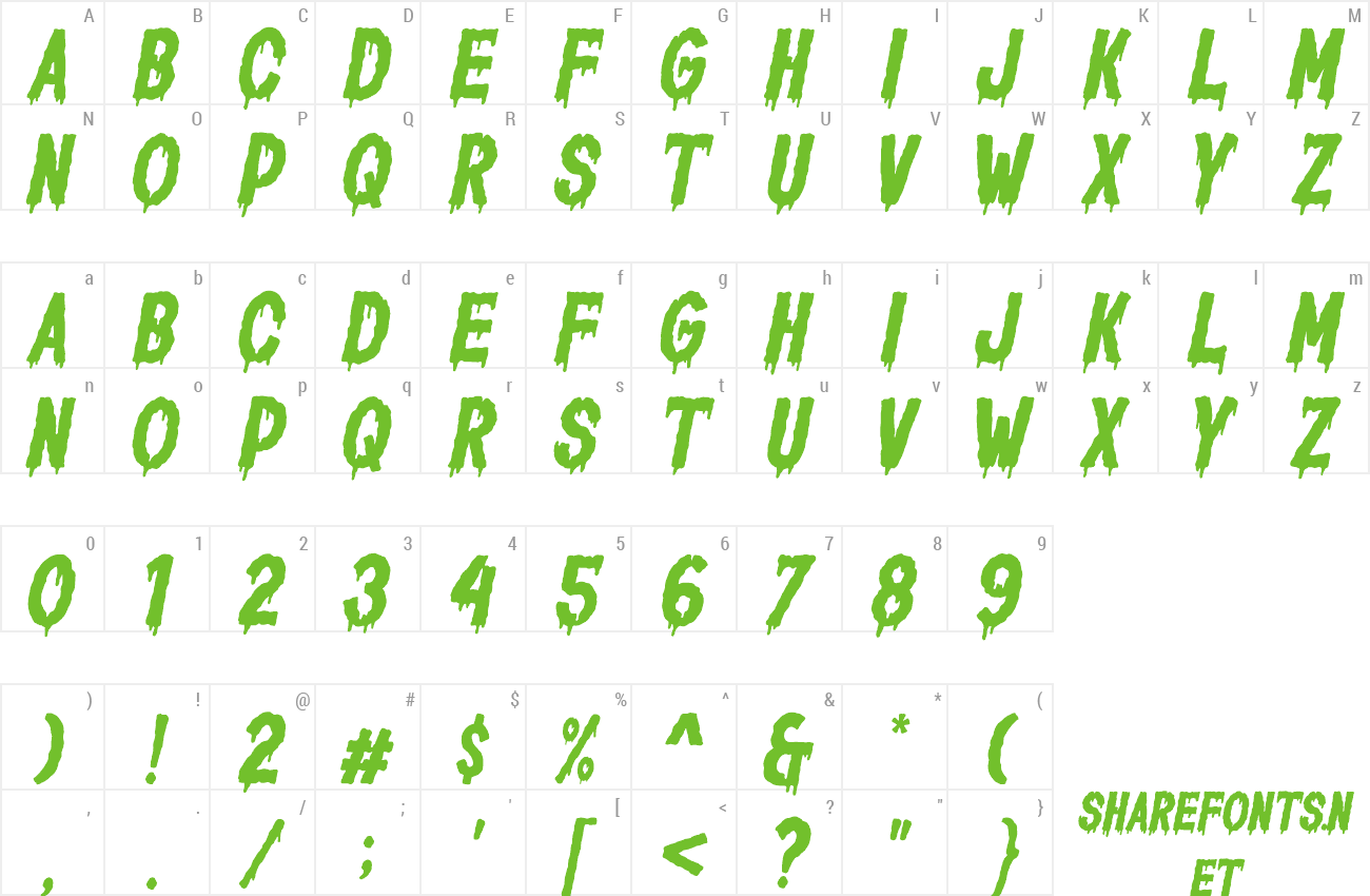 Font Horror Corps preview